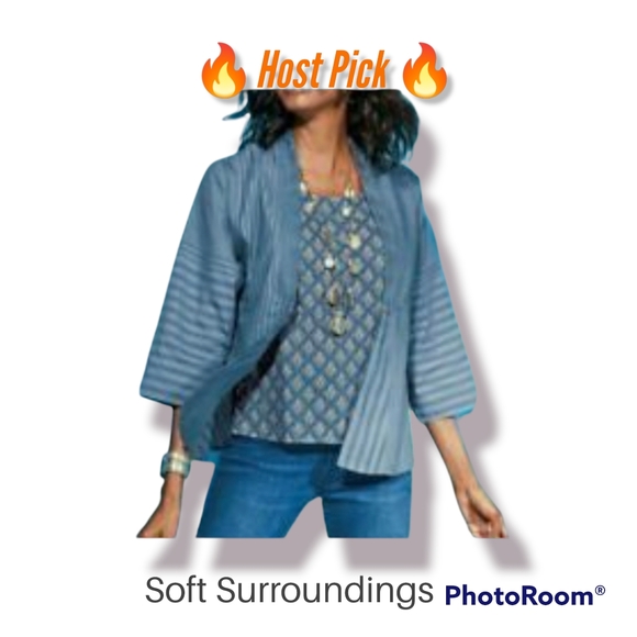 Soft Surroundings Commelina 2 piece top & Jacket AND Lee cropped pants - Picture 1 of 13